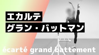 【Ballet】エカルテ・グラン・バットマン／écarté grand battement【大人バレエ】 [upl. by Legra737]