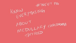 Mcqs on Medullary carcinoma of thyroid surgeryeducation neetneetpgmbbs [upl. by Ottillia]