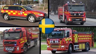 🚒 Brandbilar på utryckning  Swedish fire engines responding [upl. by Turner]