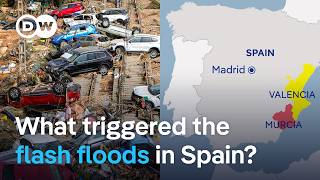 Flash floods in Spain Muddy torrents sweeping away cars as huge storms hit  DW News [upl. by Frederick]