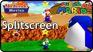 Super Mario 64 Splitscreen  Full Game 2 Players [upl. by Jeffers976]