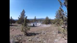 Tannerite Explosion with a stuffed animal and a 3030 Winchester [upl. by Atikaj]