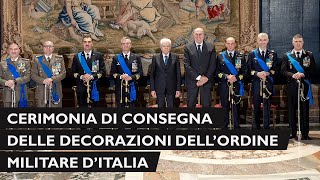 Cerimonia di consegna delle insegne dell’Ordine Militare d’Italia [upl. by Nnyroc]