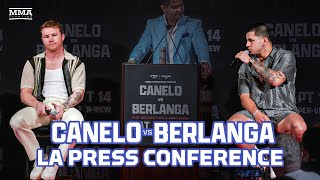 Canelo Alvarez vs Edgar Berlanga Los Angeles Press Conference Highlights  MMA Fighting [upl. by Landau140]