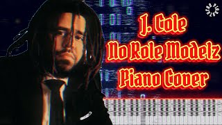 J Cole No Role Modelz Piano Cover Tutorial piano pianotutorial [upl. by Osmond393]