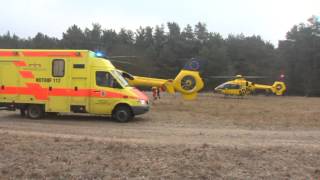 Landung und Start zweier Hubschrauber vom ADAC in Beetz bei Sommerfeld [upl. by Konstance]