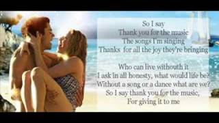 Thank You for the Music by Amanda Seyfried LYRICS HQ [upl. by Estey869]