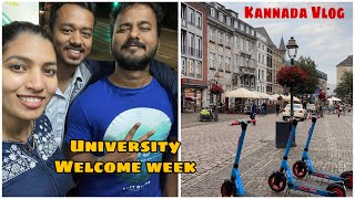 German University Welcome Week Celebration  Kannada Vlogs  Divya Kannada Vlogs [upl. by Mahala315]