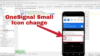 How to change onesignal small Notification icon in Android Studio 2022 quotUpdate Versionquot [upl. by Kajdan391]