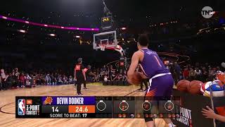 Devin Booker Sets Record Wins ThreePoint Contest [upl. by Gibby611]