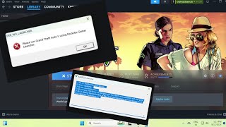 Please run Grand Theft Auto V using Rockstar Games Launcher Problem 100 Solution [upl. by Malissa]