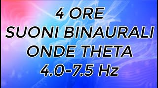 4 ORE Onde Theta e Suoni Binaurali  suoni del mare relax  Memoria e Apprendimento [upl. by Paderna]