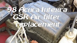 19942001 Acura Integra GSR engine air filter replacement [upl. by Aphra]