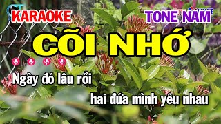 Karaoke Cõi Nhớ Tone Nam Em  Nhạc Sống Mới  Siêu Thị Karaoke [upl. by Alyal]