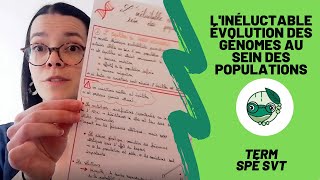 Linéluctable évolution des génomes au sein des populations  Term spé SVT  Madame SVT [upl. by Assirec865]