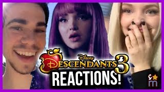 Descendants Cast REACTS to DESCENDANTS 3 Trailer amp Announcement  Dove Cameron Sofia Carson [upl. by Guinna]