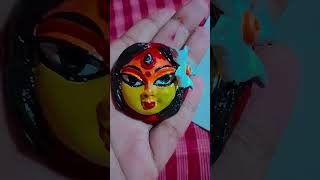 Vobo Moyer rup dekhiya tal dhoreche mohakal clay diye Durga faceart and craft artwork diy craft [upl. by Ugo708]