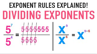 Exponent Rules Dividing Exponents with the Same Base [upl. by Loreen]