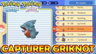 CAPTURER GRIKNOT  Pokémon Diamant Étincelant et Perle Scintillante [upl. by Eeral382]