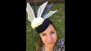 How to make a fascinatorhatinator  MillineryHat Making  sinamay fan pillbox [upl. by Broome570]