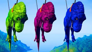 🔴Alphabet Dinosaurs x TRex Triceratops Pteranodon MEGALODON GODZILLA BIRDS Return to JURASSIC PARK [upl. by Iden486]