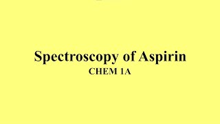 Spectroscopy of Aspirin Using Volumetric Techniques [upl. by Ellekim]