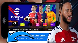 NOVO EFOOTBALL PES 2024 PSP 100 ATUALIZADO eFOOTBALL LITE PARA ANDROID EUROPEU CÂMERA PS4PS5 [upl. by Shaer]