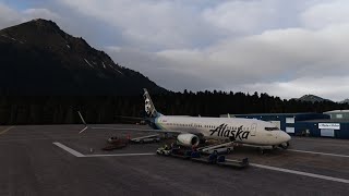 PMDG Alaska Airlines Boeing 737890 Anchorage International Airport PANC  ANC to Kodiak PADQ  ADQ [upl. by Rehposirhc820]