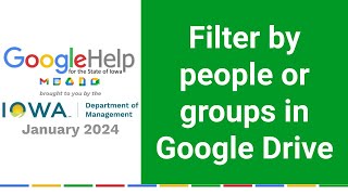 Filter by people or groups in Google Drive [upl. by Naynek]