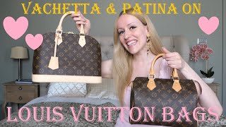 Louis Vuitton Speedy 25 amp Alma PM  Vachetta Leather and Patina on LV Bags [upl. by Neehsas]