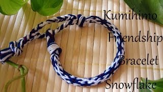 Kumihimo Friendship Bracelet Snowflake [upl. by Argus]