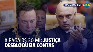 X diz que pagará multas e Moraes determina desbloqueio de contas bancárias [upl. by Pernick342]