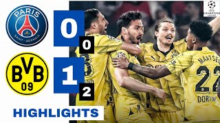 PSG vs Dortmund HIGHLIGHTS amp ALL GOALS 01 Hummels GOAL [upl. by Kcirderfla]