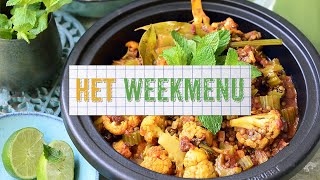 Het Weekmenu 2  Marokkaans stoofpotje met zoete aardappel  Steffi Vertriest [upl. by Mireielle]