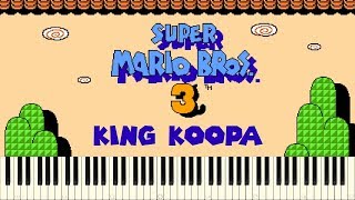 ♪ Super Mario Bros 3 King Koopa Theme  Piano Tutorial [upl. by Olsewski]