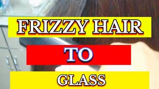 Frizzy hair straightener karne ka tarika  hair straightening at home frizzy hair solution youtube [upl. by Kathye]