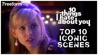 Top 10 Iconic Scenes  10 Things I Hate About You  Freeform [upl. by Anstice]