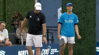 Tennis Pros Jack Sock and Sam Querrey vs Pickleball Pros Ben Johns and Matt Wright Game 1 [upl. by Yee]