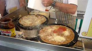 Making crepes at a Paris farmers market [upl. by Flip920]