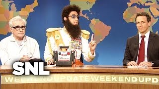 Weekend Update Admiral General Aladeen  Saturday Night Live [upl. by Ecnerwaled]