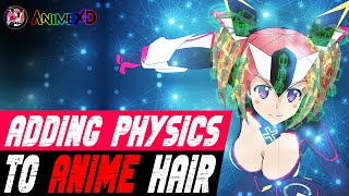 Anime Hair Physics in Blender Using Addons [upl. by Einnal206]