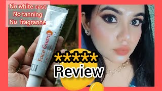 Sunscreen for oily skin Face guard review  chemical or physical 🙆🏻 no fragrance sunscreen for oily [upl. by Prendergast]