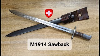 Swiss Pioneer sawback M1914 bayonet [upl. by Nile389]