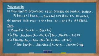 0630 El movimiento Browniano es un proceso de Markov [upl. by Anrim]