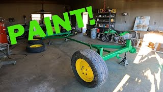 Abandoned Hay Wagon Rebuild pt7  Paint [upl. by Pember76]