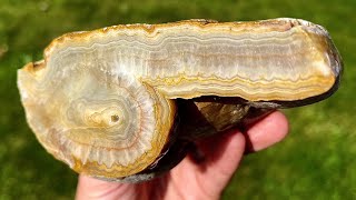 Cutting Uniquely Shaped Agates On my Lapidary Saw Kentucky Rocks [upl. by Llehsam]