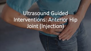 ultrasound Guided Interventions Anterior Hip Joint Injection fyp sport sports sportsmedicine [upl. by Cirri284]