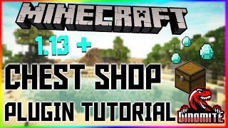 ✔  Minecraft 113  CHESTSHOP TUTORIAL [upl. by Eanaj724]