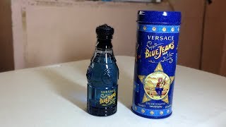 Versace Blue Jeans Perfume Men Unboxing [upl. by Tiraj]