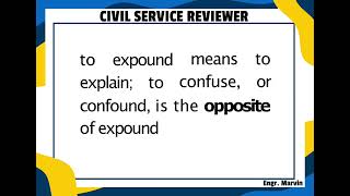 Civil Service Exam Reviewer  Synonyms and Antonyms Part 1 [upl. by Haikan]